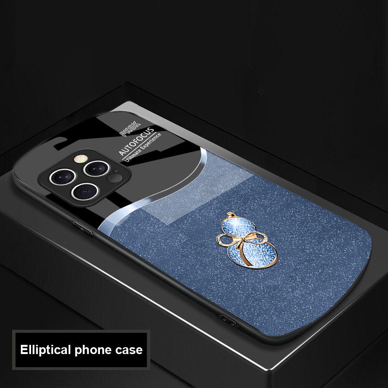 Градиентный тыквенный чехол из стекла для iPhone 16 Pro Max 15 Pro 14 13 12 Mini 11 XS Max XR 7 8 Plu SE 2022