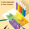 1 Set Squeegee Art Kids Paint Kit DIY Rainbow Scratch Painting Crafts