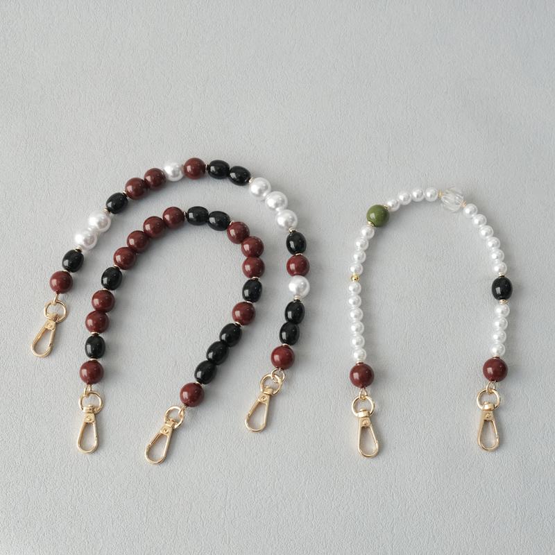 Новый Модный Бутик Женская Сумка Аксессуар Коричневый Красный Цепи из Бусин Милый Акриловый Роскошный Ремешок Женская Элегантная Сумка Акриловая Ручка Цепь