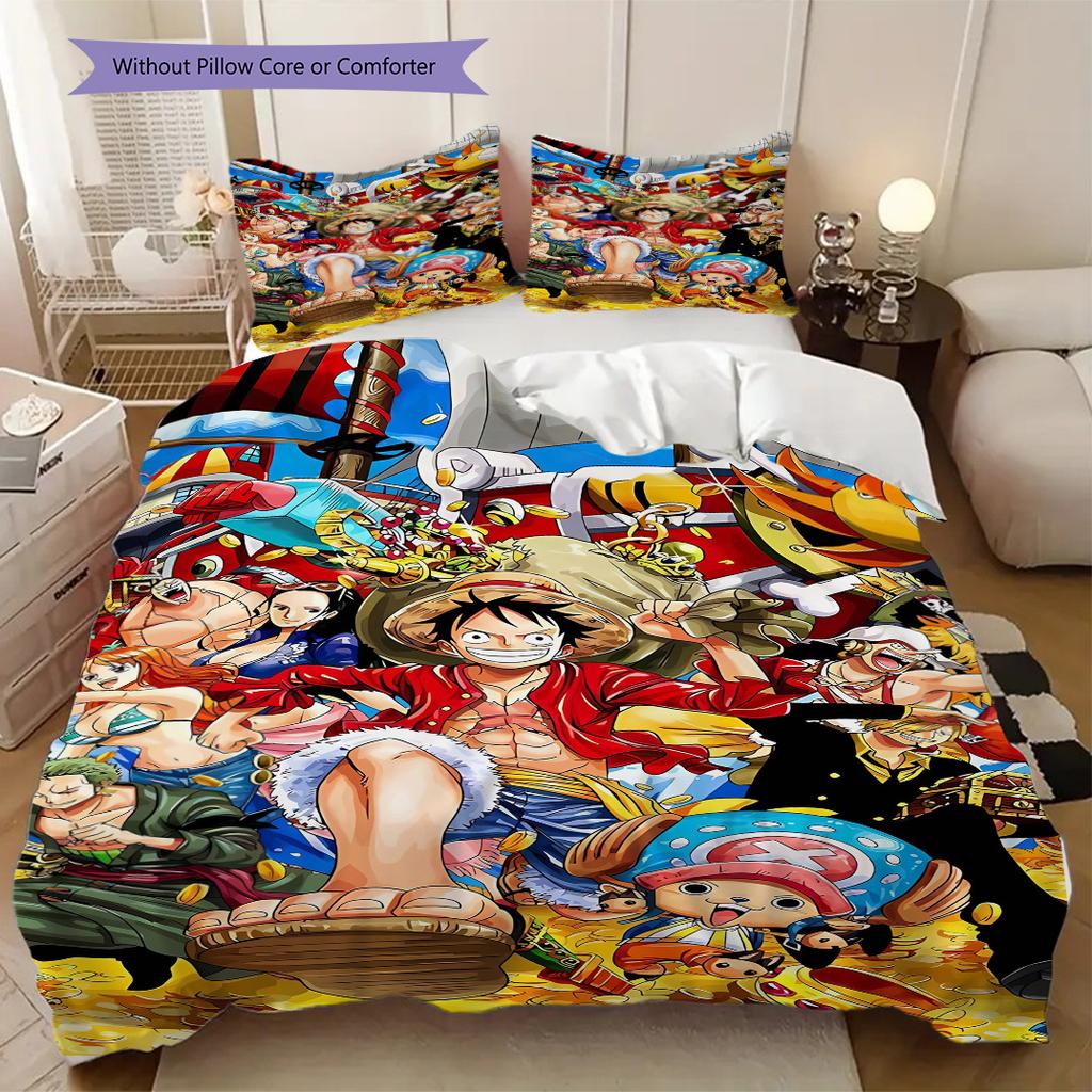 One Piece Anime Soft and Comfortable Duvet Cover, Children's Bedding Set Gift, Extra Large Size, Various Sizes Available LXR139