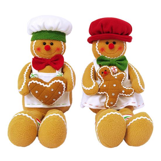Пряничный человечек плюшевая рождественская кукла украшение длинная нога мягкая пряничная игрушка