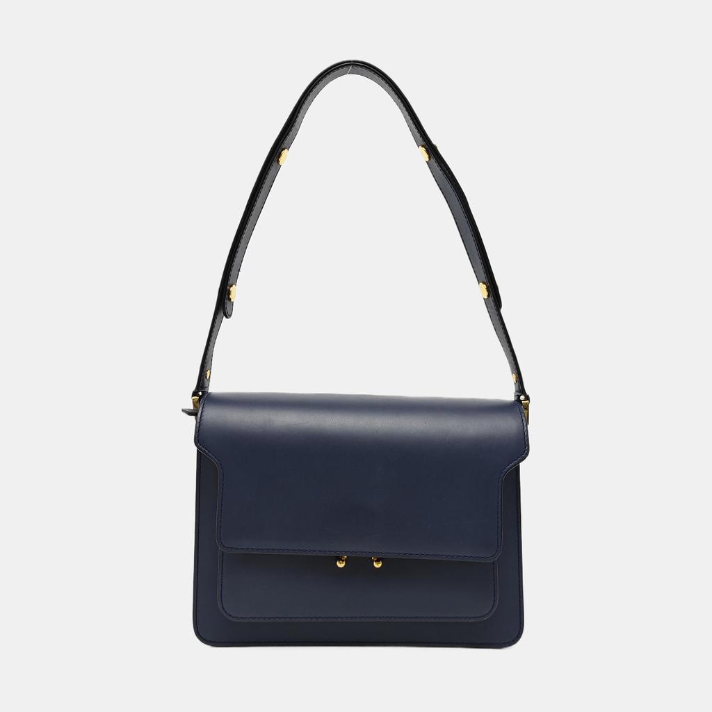 [Pre-Owned] Trunk Lock Design Calfskin Handheld Shoulder Bag - Very Good #1N4507P