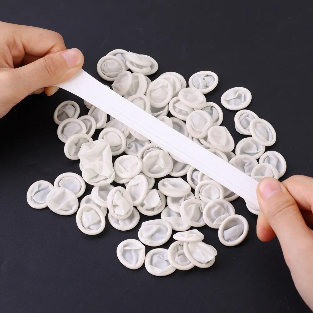 Новые одноразовые напальчники из натурального латекса, нескользящие, антистатические перчатки, защитные напальчники, напальчники, инструменты для ногтей, колпачки для больших пальцев