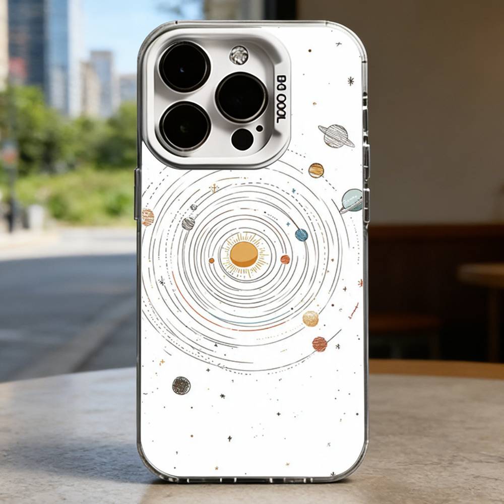 Space Galaxy Series Case for iPhone 16 15 14 13 12 11 Pro Max Plus Air 16E X XR XS Max Hard Shockproof Bumper Cover