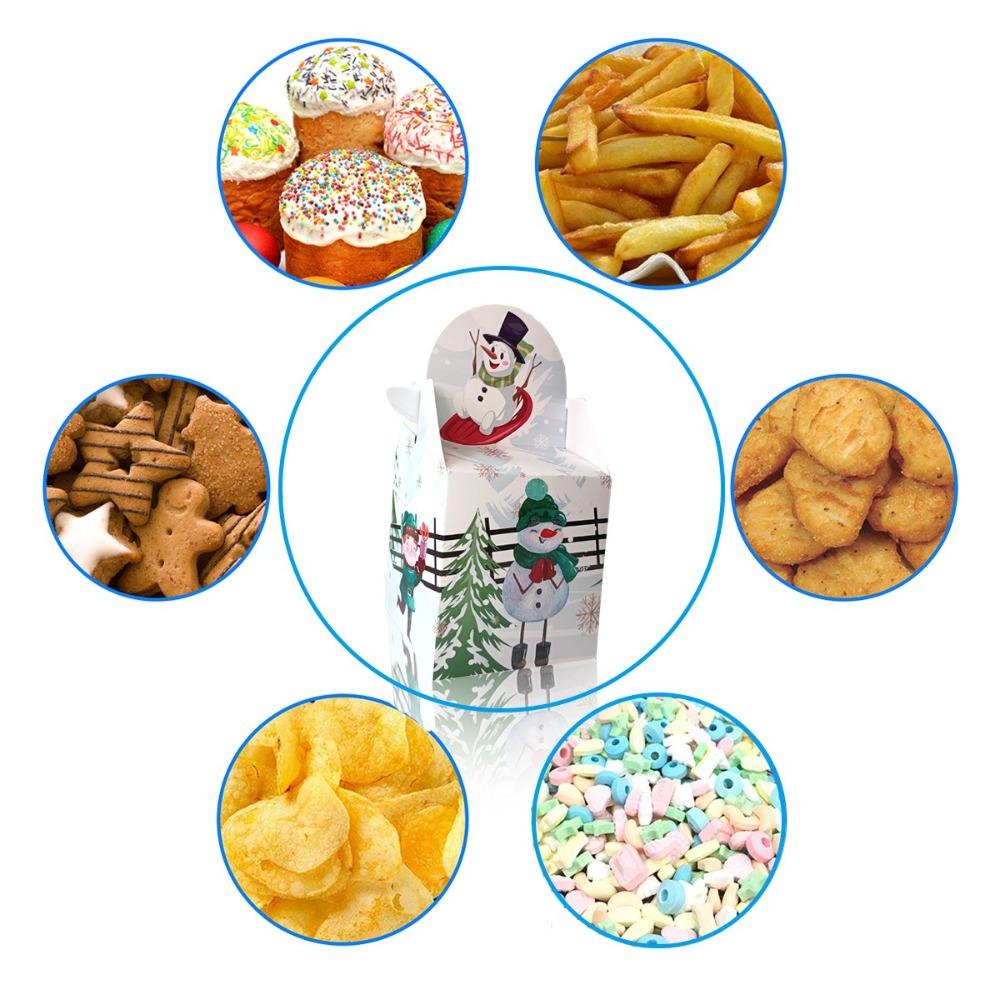 6 шт. Подарочная коробка Санта-Клауса, бумажная коробка с изображением лося, мультяшная рождественская бумажная коробка для вечеринки, Рождества