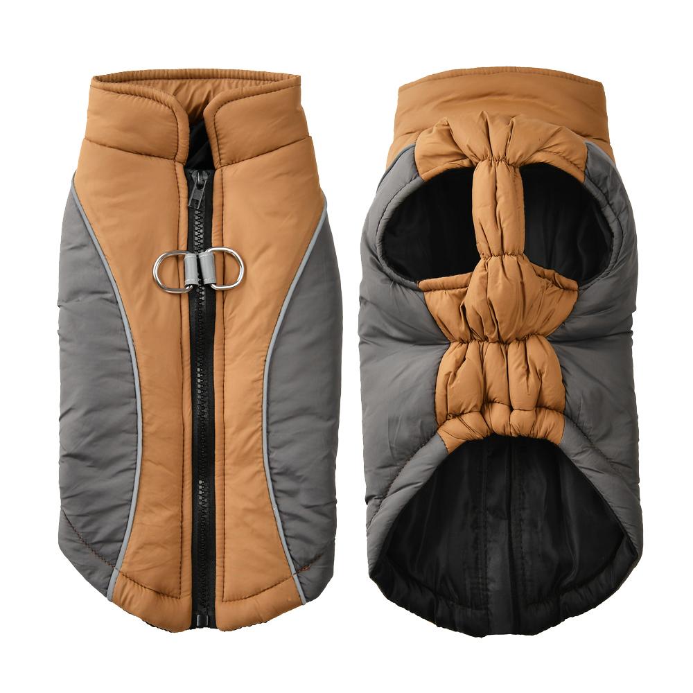Windproof Warm Dog Jacket For Small Medium Dogs Winter Waterproof With D-ring With Zipper Puppy Clothes Yorkshire Pet Costume