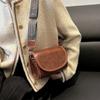 Текстурированная маленькая сумка женская сумка 2025 новая модная зимняя ретро широкополосная сумка-мессенджер повседневная маленькая квадратная сумка