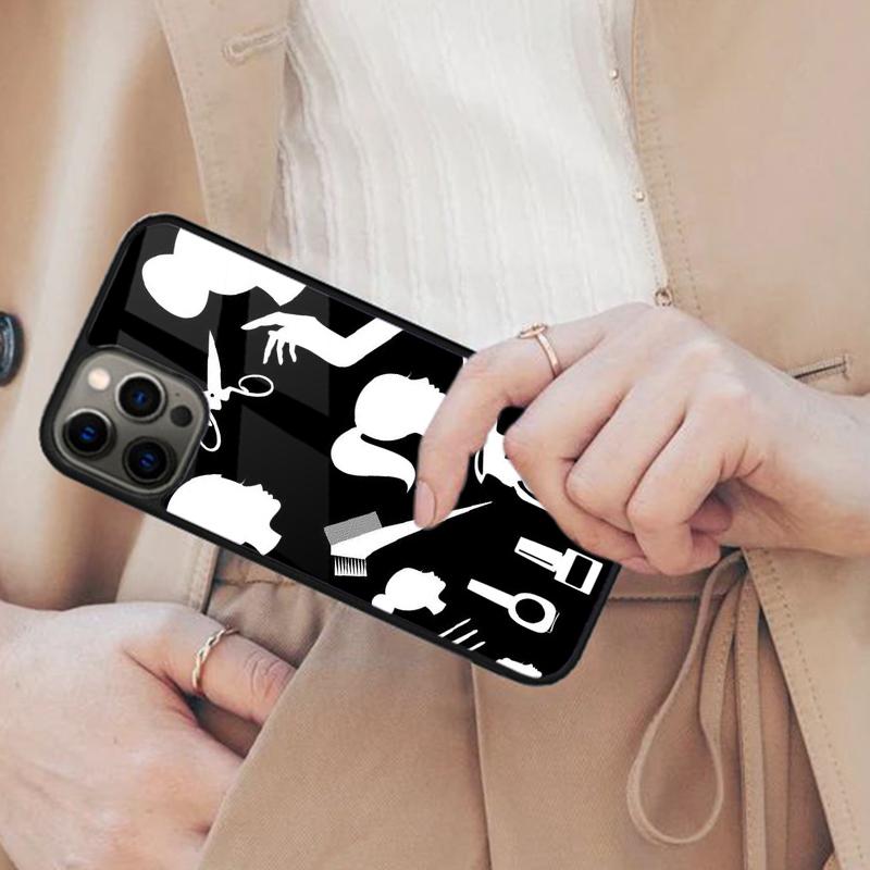 Barber Scissors Hairstylist Salon Magnetic Phone Case For iPhone 17 Air 16 14 13 12 Pro Max 15 Plus Wireless MagSafe Cover