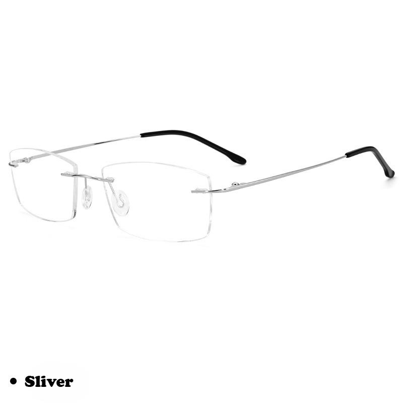 Сверхлегкие безободковые очки для близорукости Винтажные Ретро Мужские Деловые Очки для Близорукости Готовые Безободковые Оправы Минус Очки Диоптрии