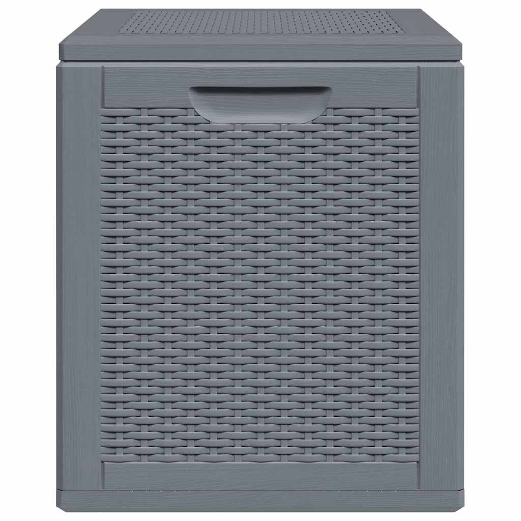 Garden Storage Box Grey PP Rattan Style 90 L