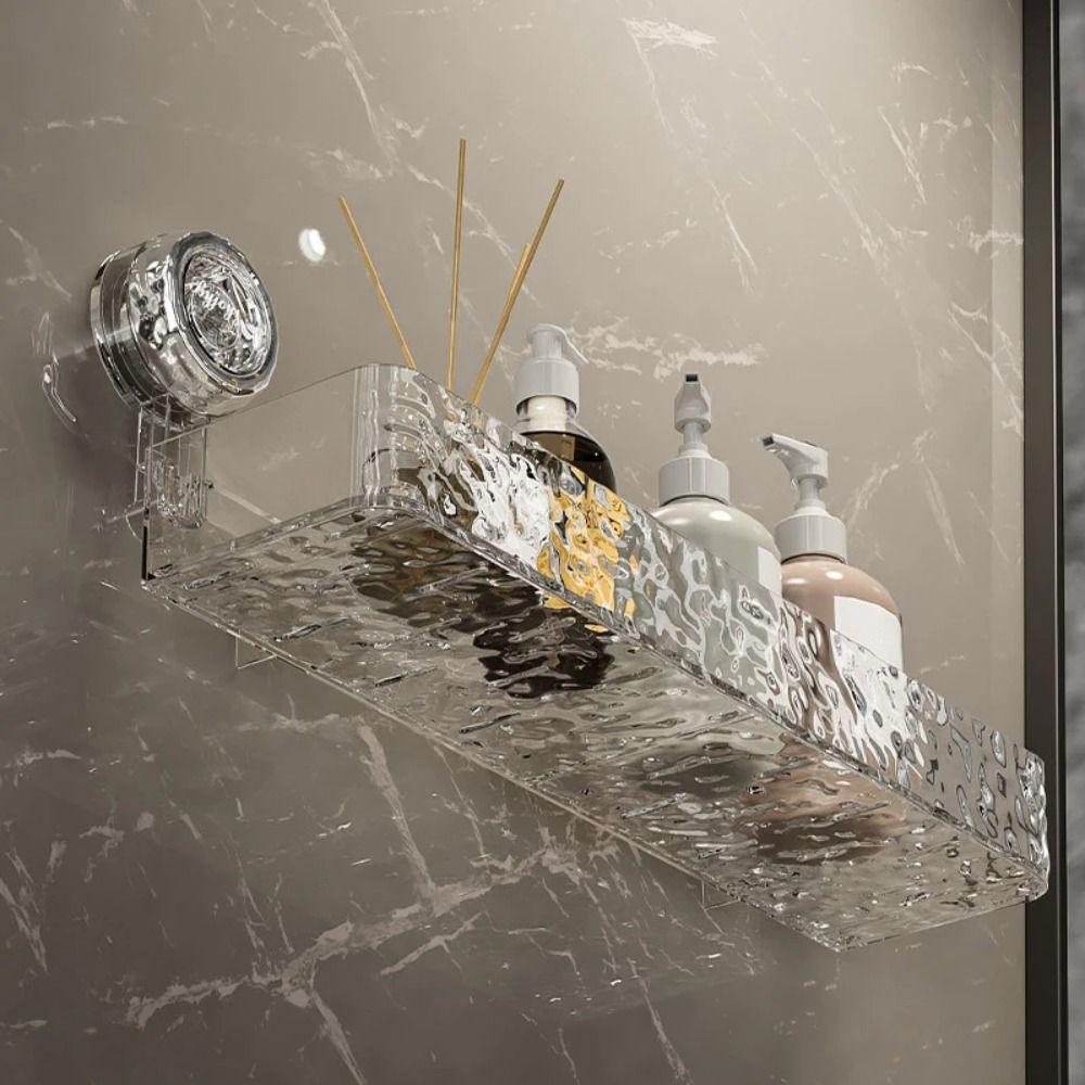 Removable Suction Cup Storage Rack Waterproof Cosmetic Storage Box Wall-Mounted Shelf Rack Kitchen