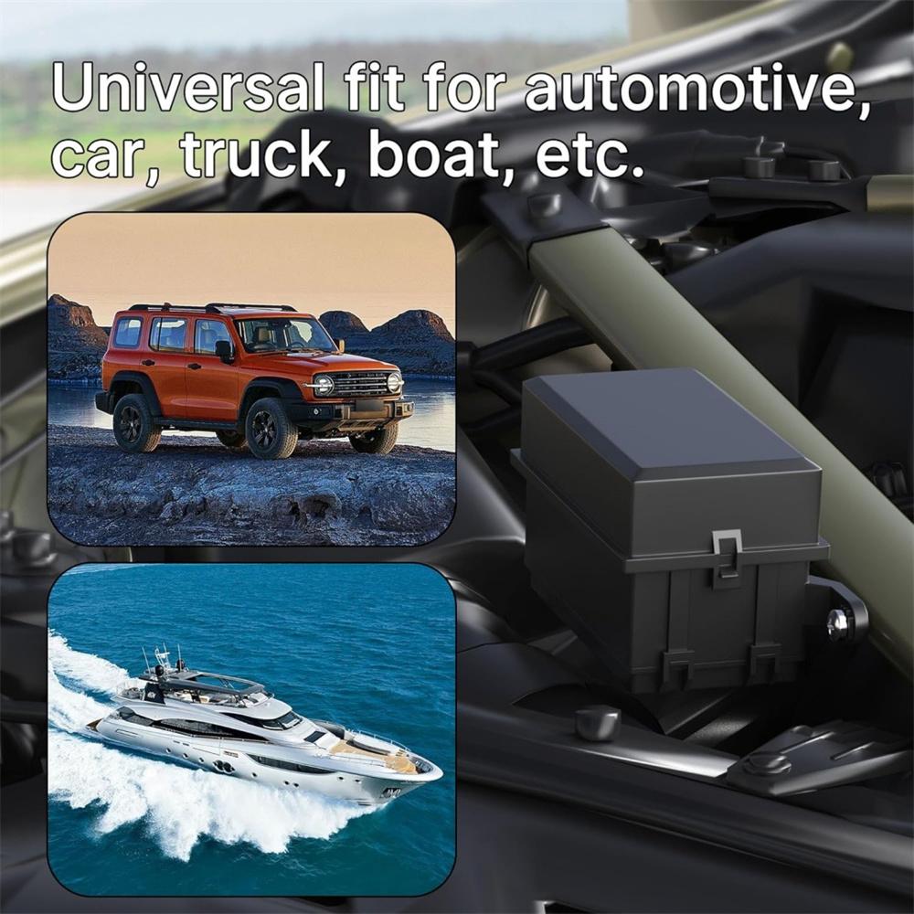 12V 40A 5-Pin Relay Box 6 Way Pre-Wired Relay Fuse Box For Automotive Car Marine