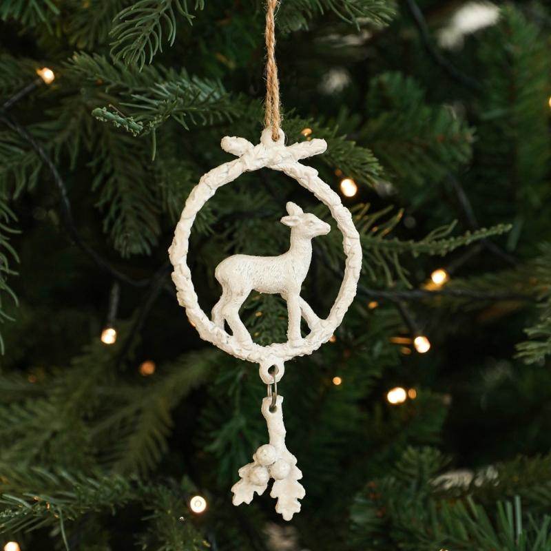 Белые пластиковые рождественские украшения Небьющиеся рождественские шары Подвесное украшение для праздничной елки