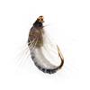 6PCS #12 Black Body Woolly Worm Brown Caddis Nymph Fly Deer Hair Beetle Trout Fly Fishing Fly Bait