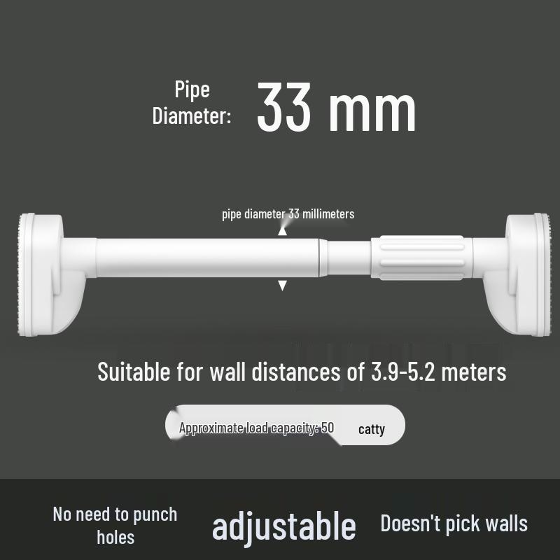 Retractable No-Drill Balcony Clothes Drying Rod, 304 Stainless Steel Hanger for Home Use