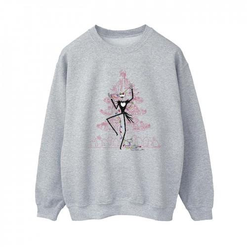 Disney Womens/Ladies The Nightmare Before Christmas Tree Pink Sweatshirt