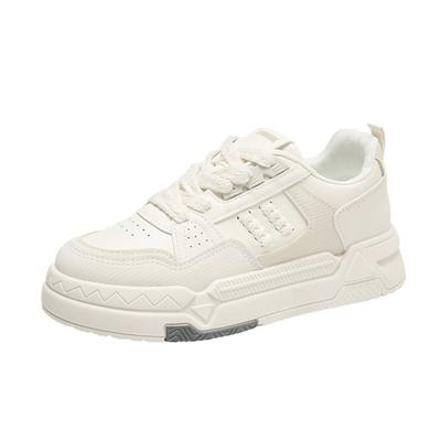 Весенние новые белые туфли женские дышащие туфли на толстой платформе для студентов в модном корейском стиле с повседневным эффектом