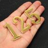 D-Shaped Imitation Gold Metal Address Number Plate