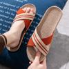 Унисекс шлепанцы на толстой подошве из ротанговой соломы и льна для всех сезонов