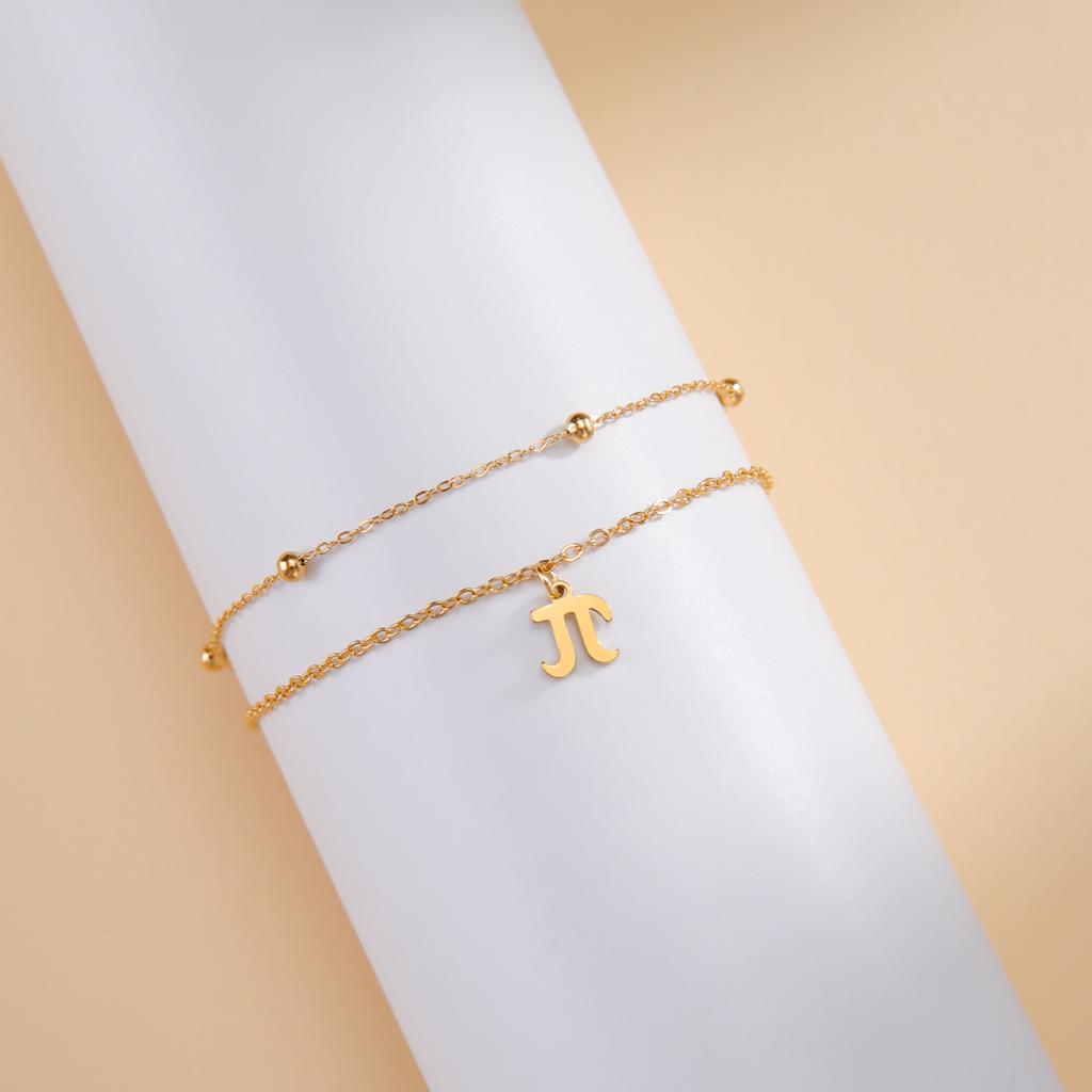 Cazador Barcelona Flower Bracelet Stainless Steel Smile Leaves Bow Tie Planet Charm Double Layer Beads Chain for Women Jewelry