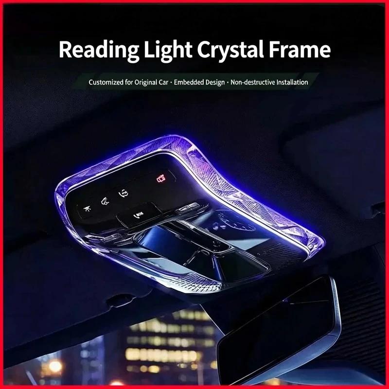 For Benz C GLC E Class W206 X254 W214 Crystal Reading Light Frames Decorative Stickers Interior Modification Accessorie