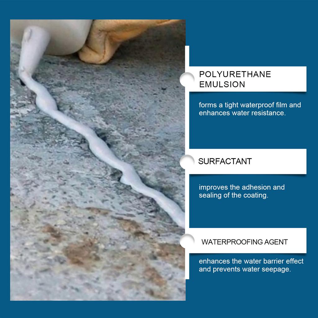 JAKEHOE Waterproof Grouting Adhesive Waterproof and Impermeable Tile Floor Caulking Repair Cracks Household Repair Adhesive