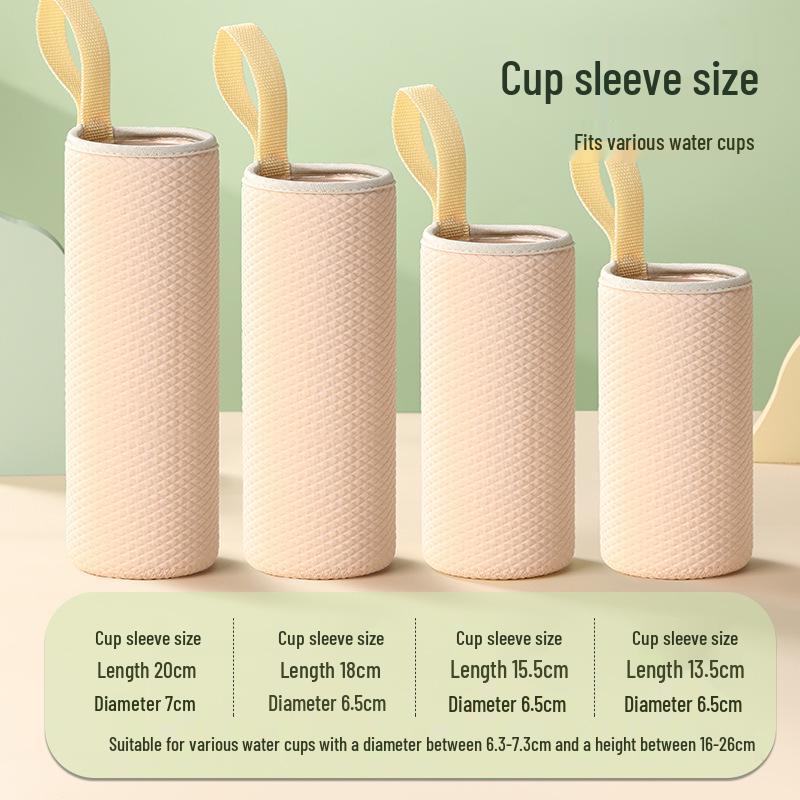 Универсальный ручной термоизолированный нескользящий чехол для стеклянной чашки с рельефным рисунком для сохранения тепла и защиты.