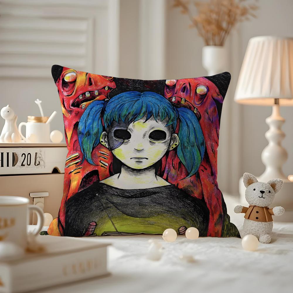 Чехол на подушку Sally Face с принтом Наволочка для гостиной, дивана и декора спальни