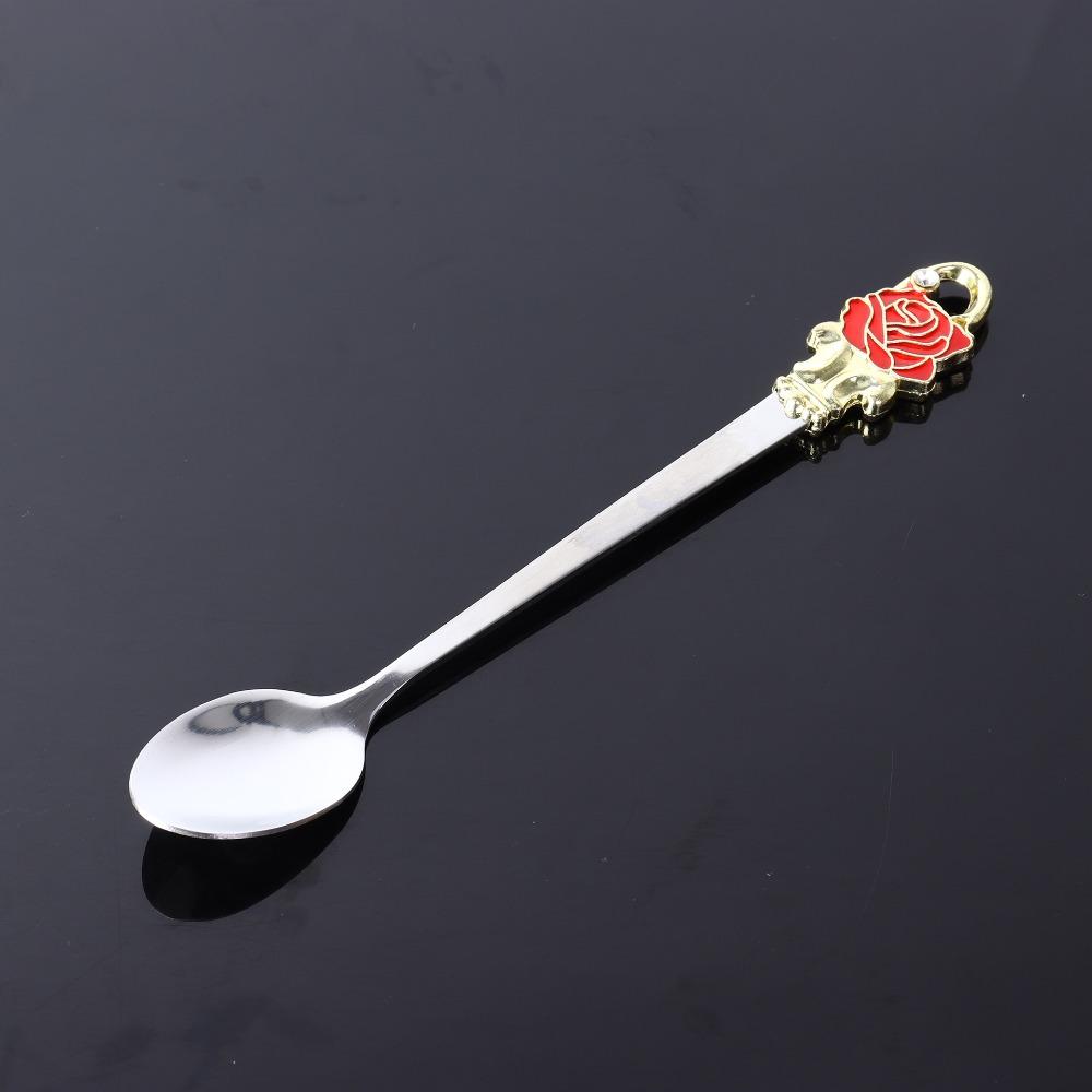 Бытовая стеклянная эмалированная чашка для чая с цветочным узором, прозрачная кофейная чашка, термостойкая, с ложкой, кружка для чая, подарок