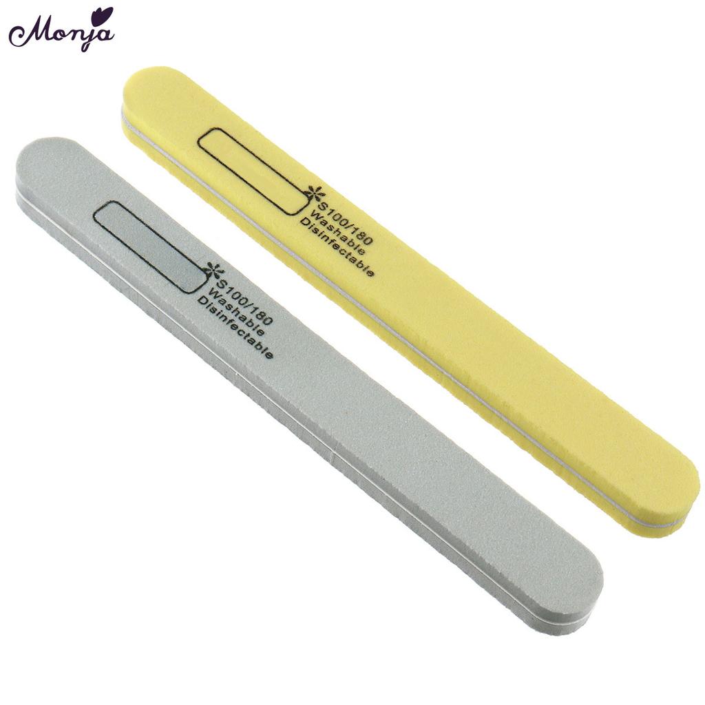 monja 100/180 абразивный блок для полировки ногтей двухсторонняя шлифовальная полировальная губка пилочка для ногтей полировка маникюр педикюр уход триммер инструмент