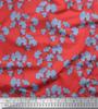 Poly Crepe Fabric Cinquefoil Floral Print Fabric by the Metre 42 Inch