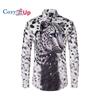 Мужские модные роскошные классические рубашки с цветочным принтом и леопардовым принтом пейсли, рубашки Premier на пуговицах с длинными рукавами