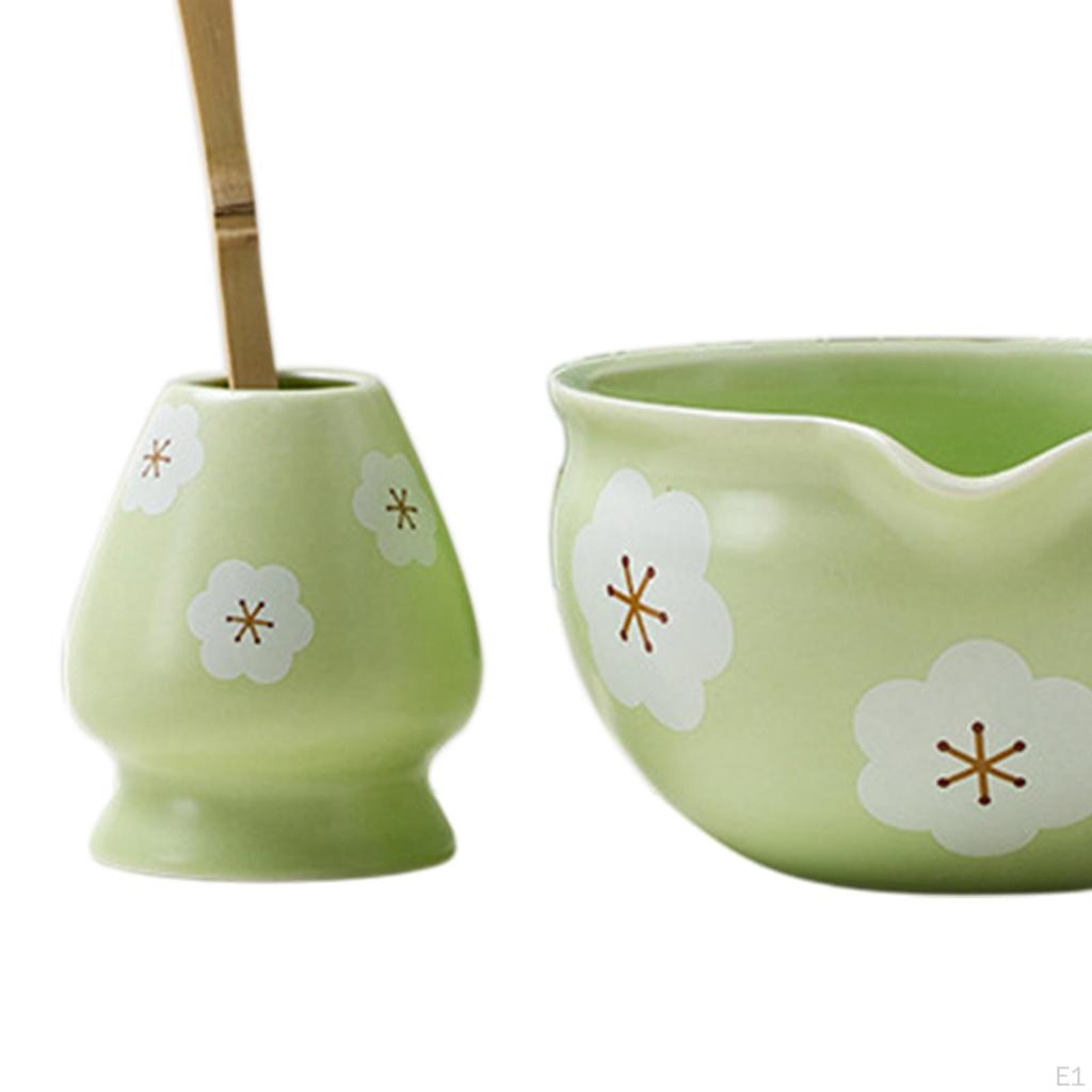 Набор для матча из 4 предметов с венчиком и ложкой для приготовления чая