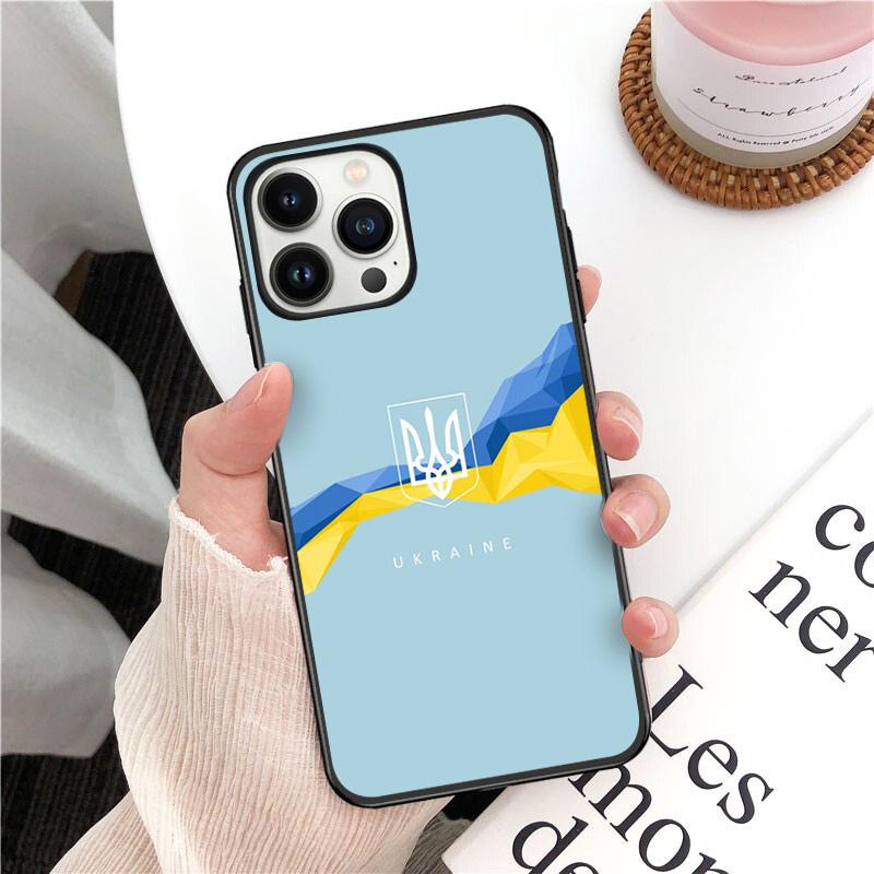Phone Case For Iphone 14 13 12 11 Pro Max XS XR X 8 7 Plus SE Mobile Phone Cases Ukraine Flag Peace Funda Cell