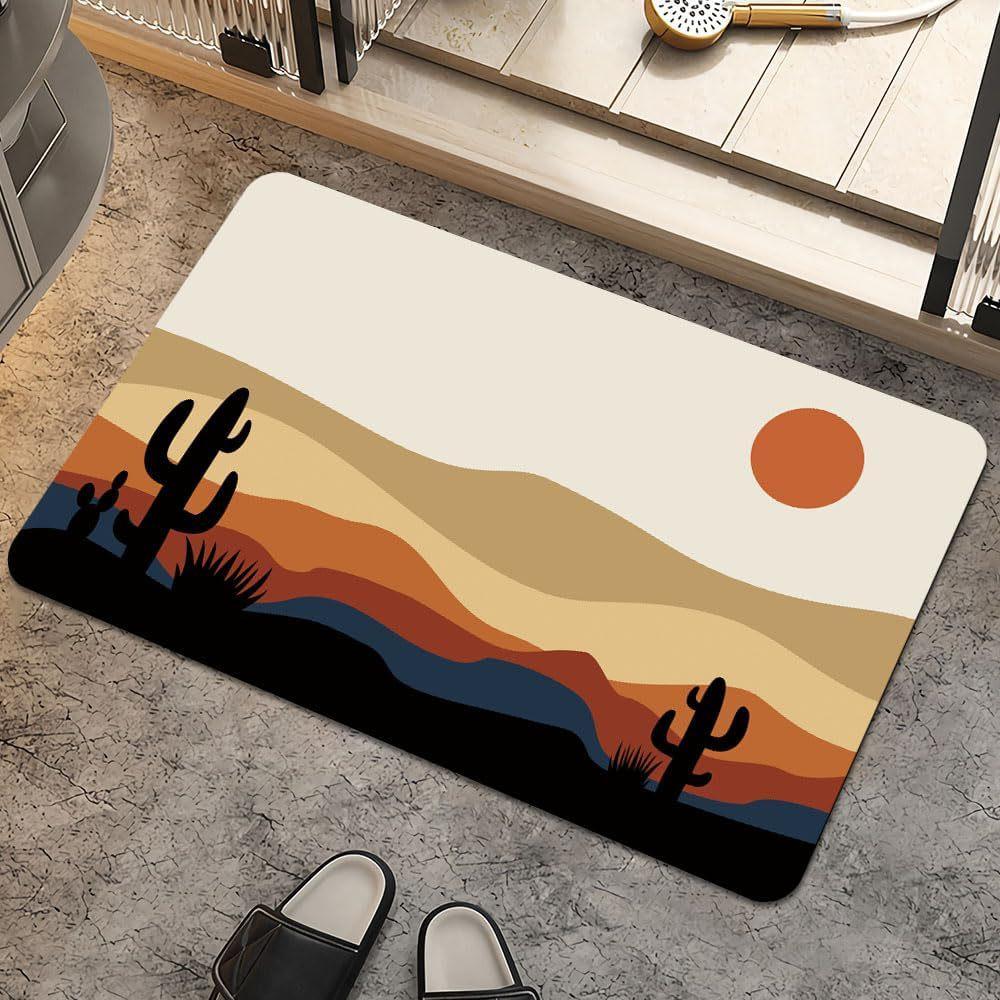 VIKAMA Stained Carpet Water-Absorbing Bathroom Entrance Door Mat Durable And Easy To Clean Hallway Entrance Rug Home Decoration