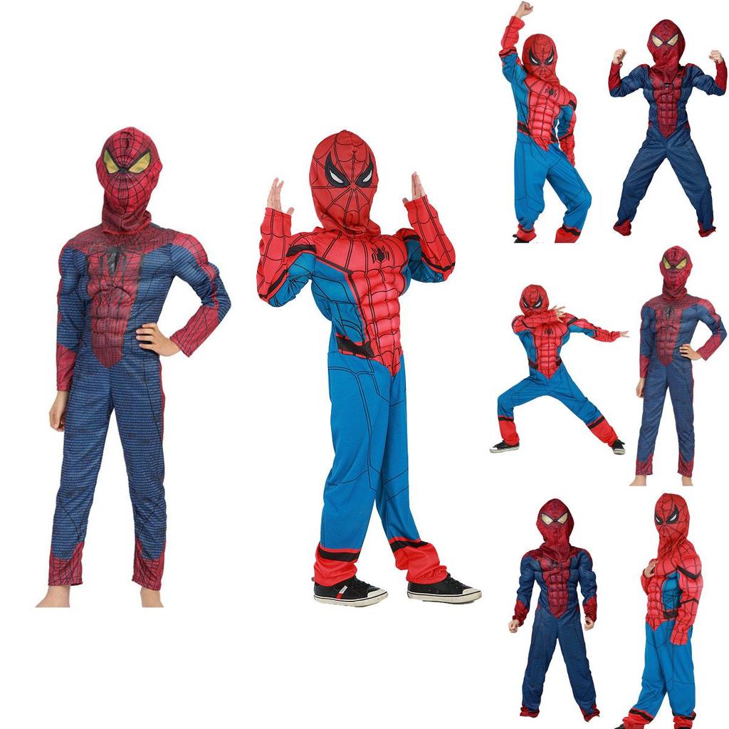 Vibrant Spider-man Homecoming Hero Kids Bodysuit With Comfortable Breathable Material And See-through Eyes