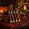 Stocking Stuffers for Christmas 4Pcs Stainless Steel Spoons, Coffee Stirring Xmas Dessert Teaspoons Santa Claus Tableware with Gift Box, Holiday Tea,