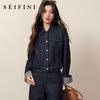 SEIFINI Women's Retro Denim Jacket