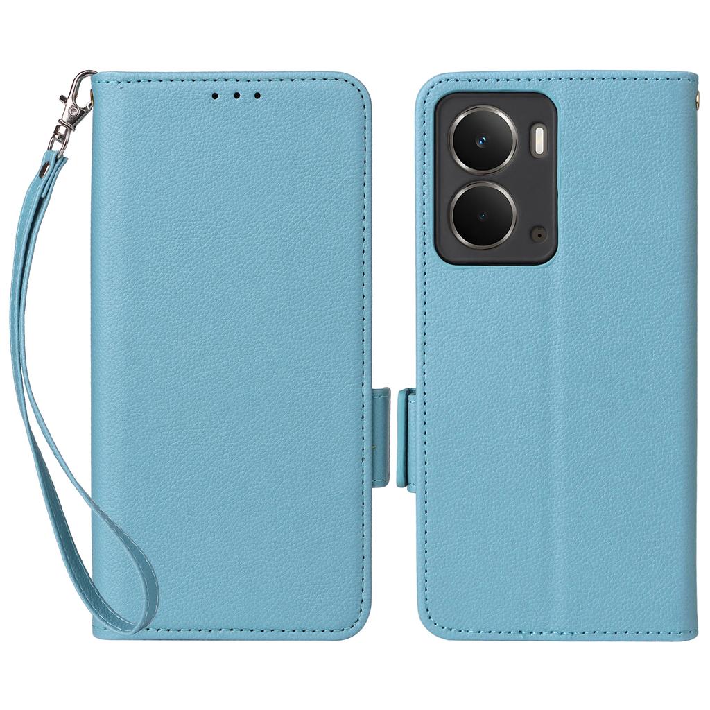 Чехол для Realme Neo7x 5G/P3 5G с ремешком на запястье, текстура личи, кошелек из ПУ кожи, чехол для телефона