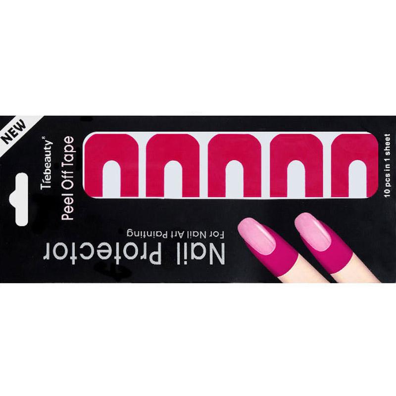 10 шт./лист защитных наклеек для лака для ногтей, держатель для инструментов, креативный U-образный, водонепроницаемый, прочный, чехол для пальцев маникюрного инструмента