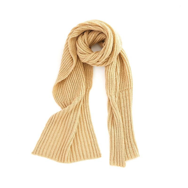 Autumn and Winter New Solid Color Mohair Scarf Men's and Women's Knitted Monochrome Thickened Scarf Shawl