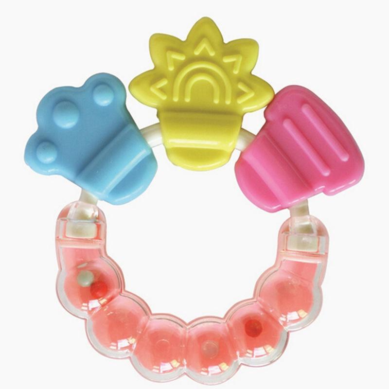 Baby Rattle Teether Toys BPA-Free Silicone Chewable Teething Toys for Infants, Soothing Relief for Sore Gums with Gentle Rattle Sound