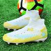 Футбольные бутсы для мужчин и женщин 35-45, высокие эластичные носки, порт для искусственного газона, резиновые, короткие ногти, детские футбольные тренировочные бутсы