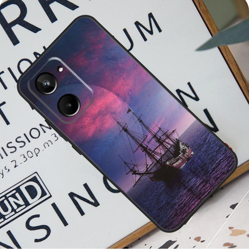 Парусная яхта Закат Для Realme 12 Pro Plus 9 10 11 GT5 C51 C31 C67 C55 C53 C35 C33 C30 C21Y C25s GT Neo 6 Чехол
