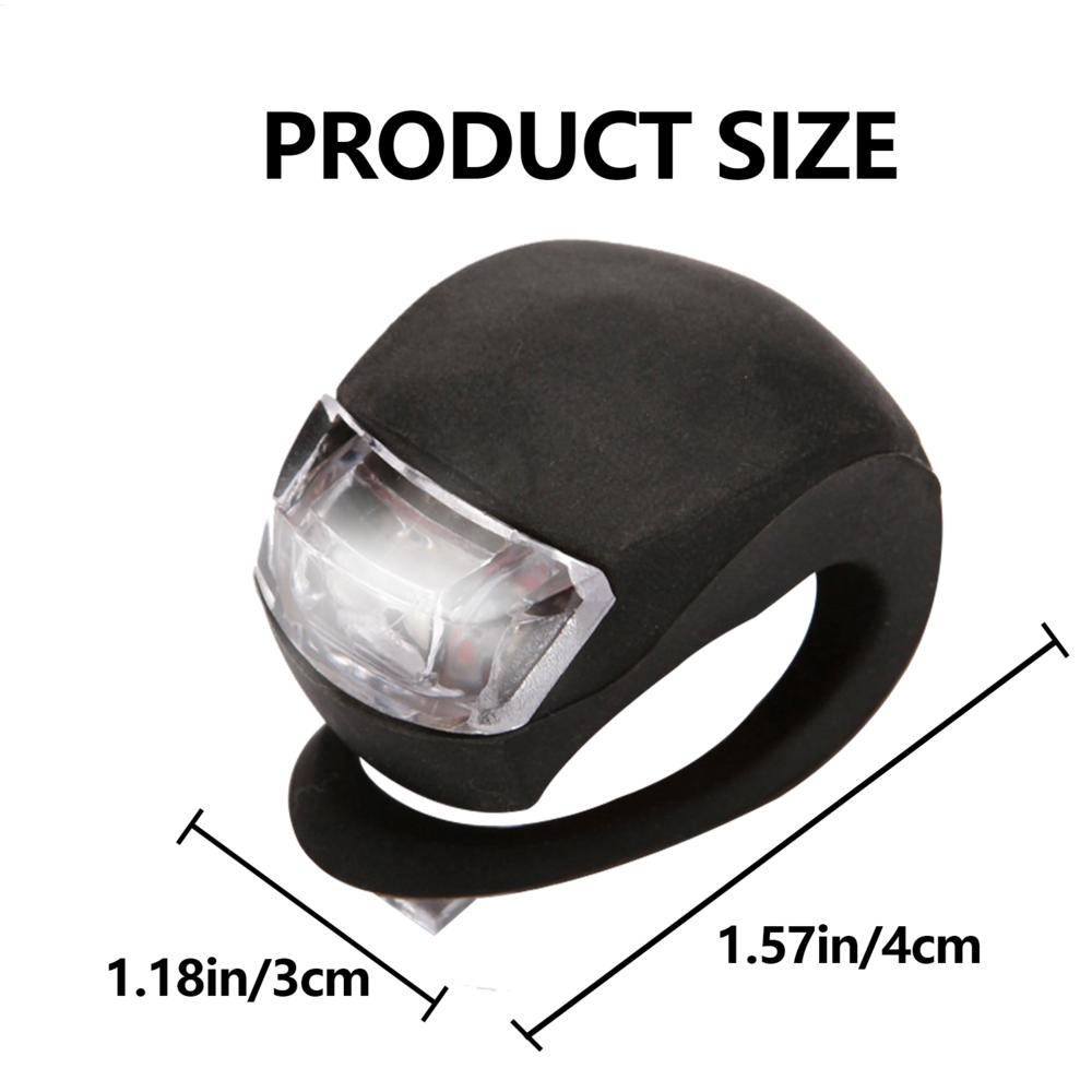 1pcs LED Silicone Bicycle Front Rear Light Set 3 Modes Waterproof MTBMountain Road Bike Cycling Headlight Tail Warning Lamp