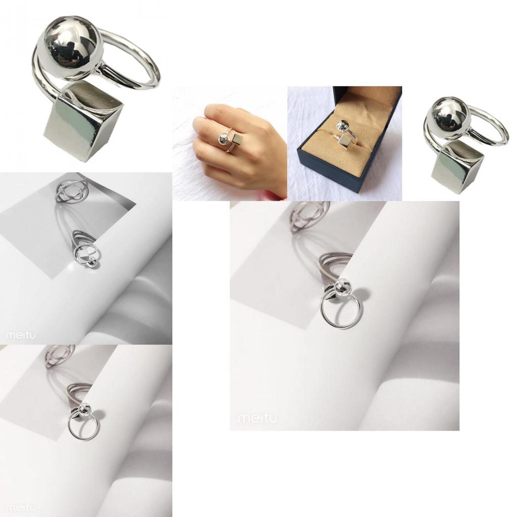 Элегантное кольцо из стерлингового серебра 925 пробы Стильный геометрический дизайн Идеально для женщин