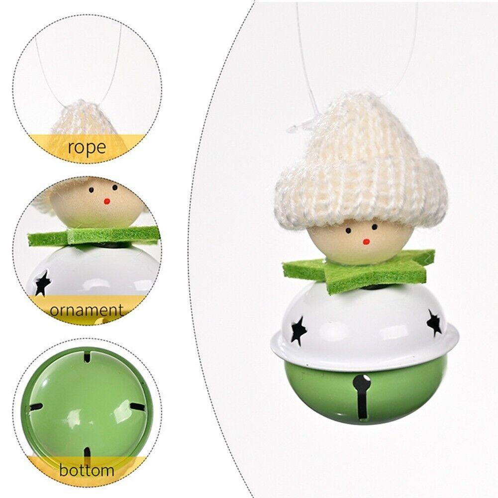 4 шт., милый фестиваль, мультяшная Рождественская кукла, колокольчик, подвесное украшение, Рождественский Новый год, фестиваль, вечеринка, елка, подвеска, украшения