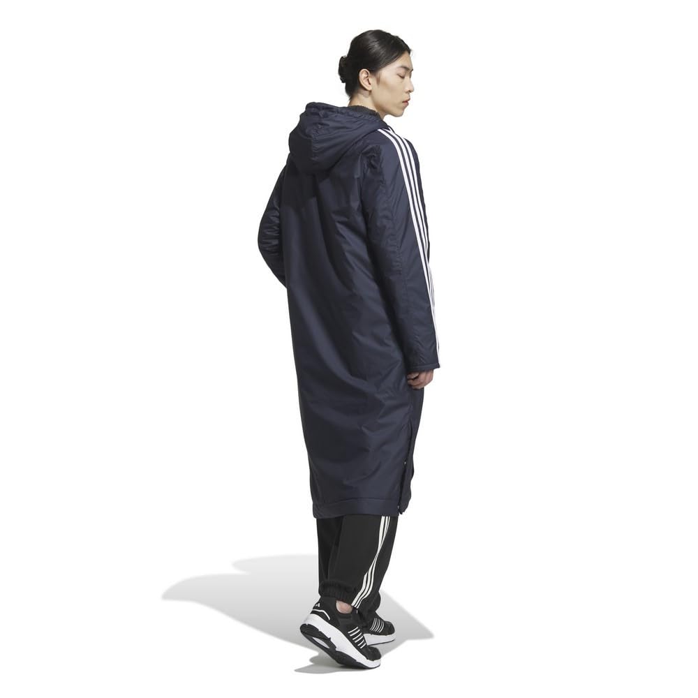 Adidas Long Boa Legend Ink Размер M Мужское пальто с 3 полосками, KWX71, (JG8513),