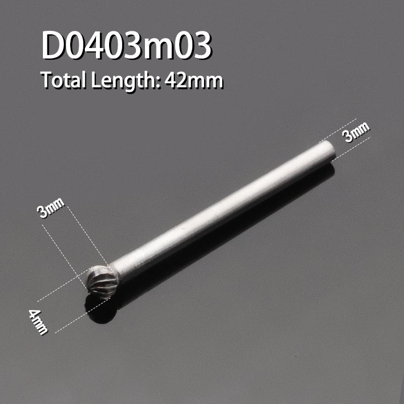 Круглый напильник из сплава YG8, 1 шт., круглый D-образный, с одним шлицем, шлифовальная головка из вольфрамовой стали для резьбы по дереву, фреза из твердого металла 3–16 мм