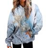 Женская мода Повседневные Универсальные Повседневные толстовки с круглым вырезом Графика Повседневные с длинным рукавом Градиент Лоскутная верхняя одежда с принтом Толстовки